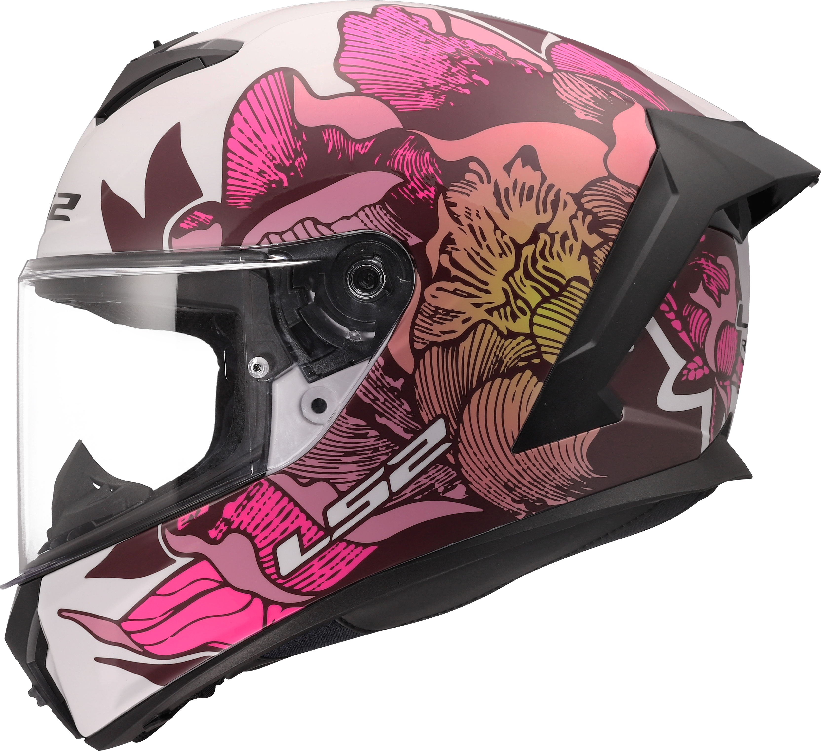 LS2 FF820 RAPID III POPPIES II WHITE PINK  168200402  (11)